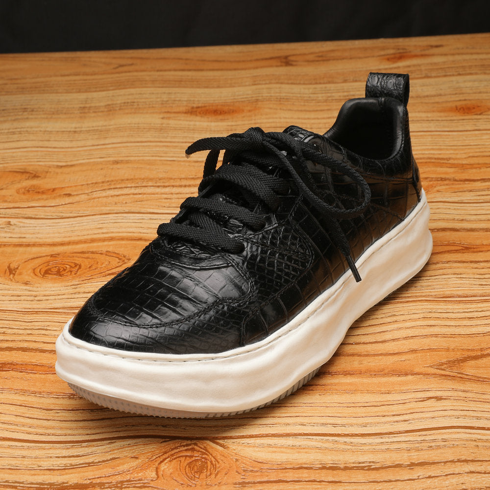 Crocodile Belly Skin Men's Shoes Genuine Leather Leather Shoes Fashion Sports Casual Shoes