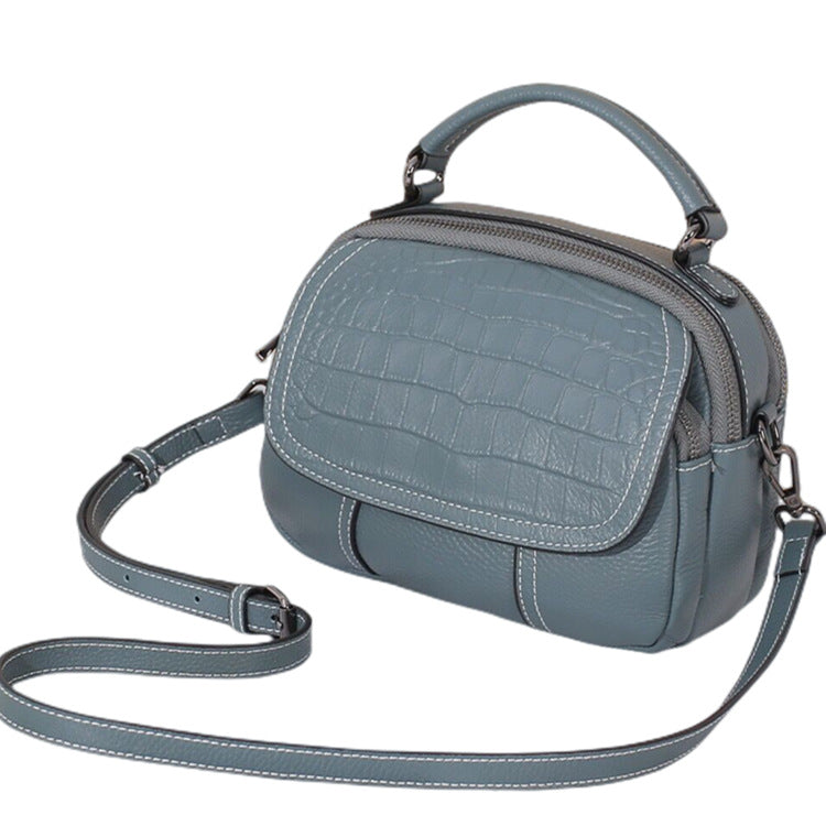 Genuine Leather Women's Shoulder Bag Cowhide Shoulder Bag Women's Bag Stylish Crossbody Bag