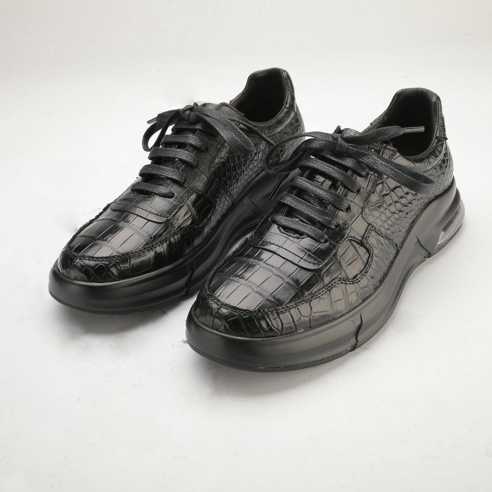 Crocodile Belly Skin Men's Casual Shoes Fashion Genuine Leather Men Shoes