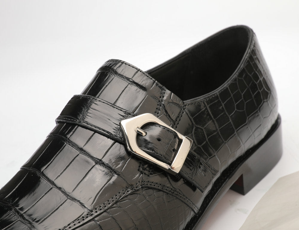 New crocodile skin men's leather shoes, genuine leather, non-slip business shoes
