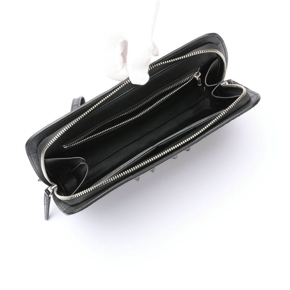 Crocodile bone skin men's handbag genuine leather business casual men's bag