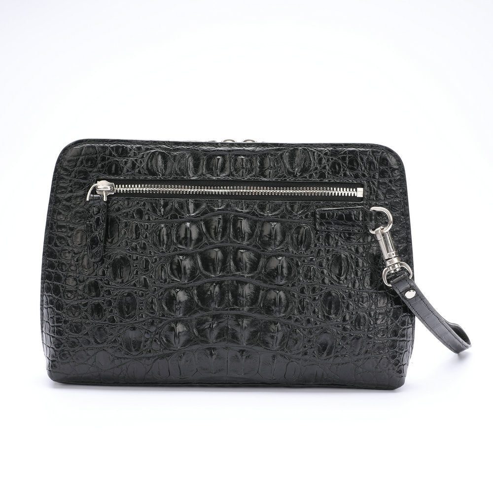 Crocodile bone skin men's handbag genuine leather business casual men's bag