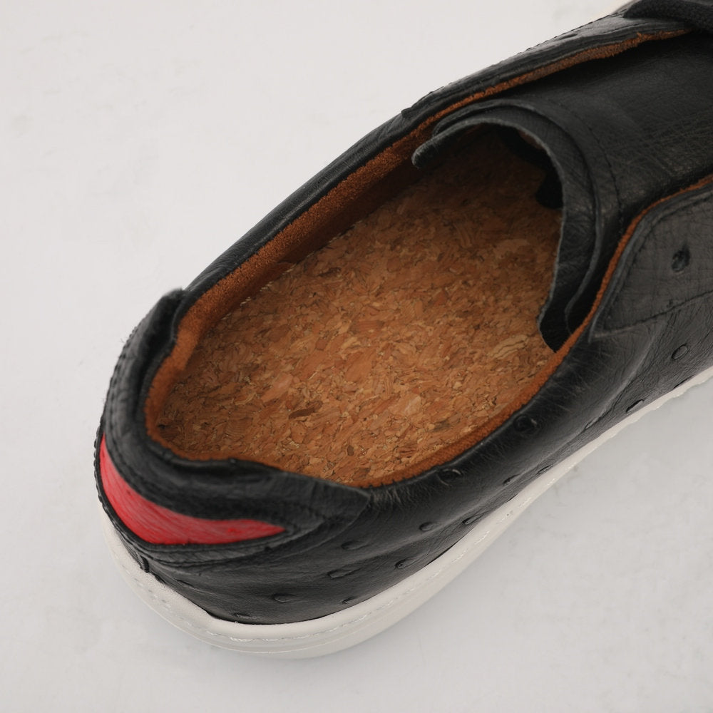 Ostrich Skin Men Shoes Fashion Genuine Leather Sneakers Men's Casual Sports Shoes