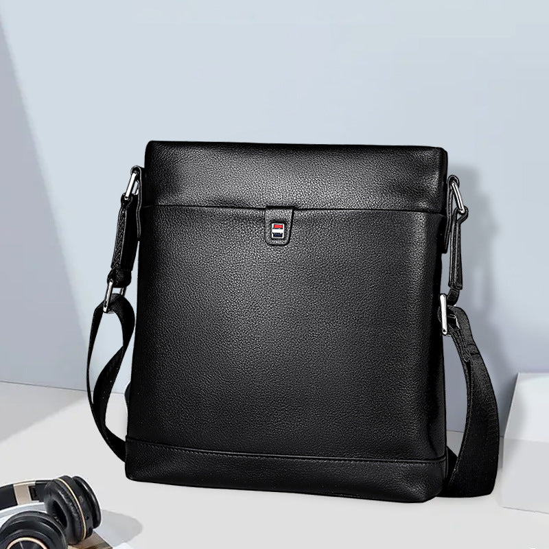 Men's Shoulder Bag Made of Genuine Cowhide Leather Large Capacity Casual Bag for Men