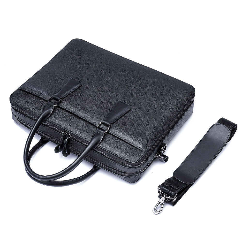 Men's handbag genuine cowhide leather office business commuting men's computer bag handbag