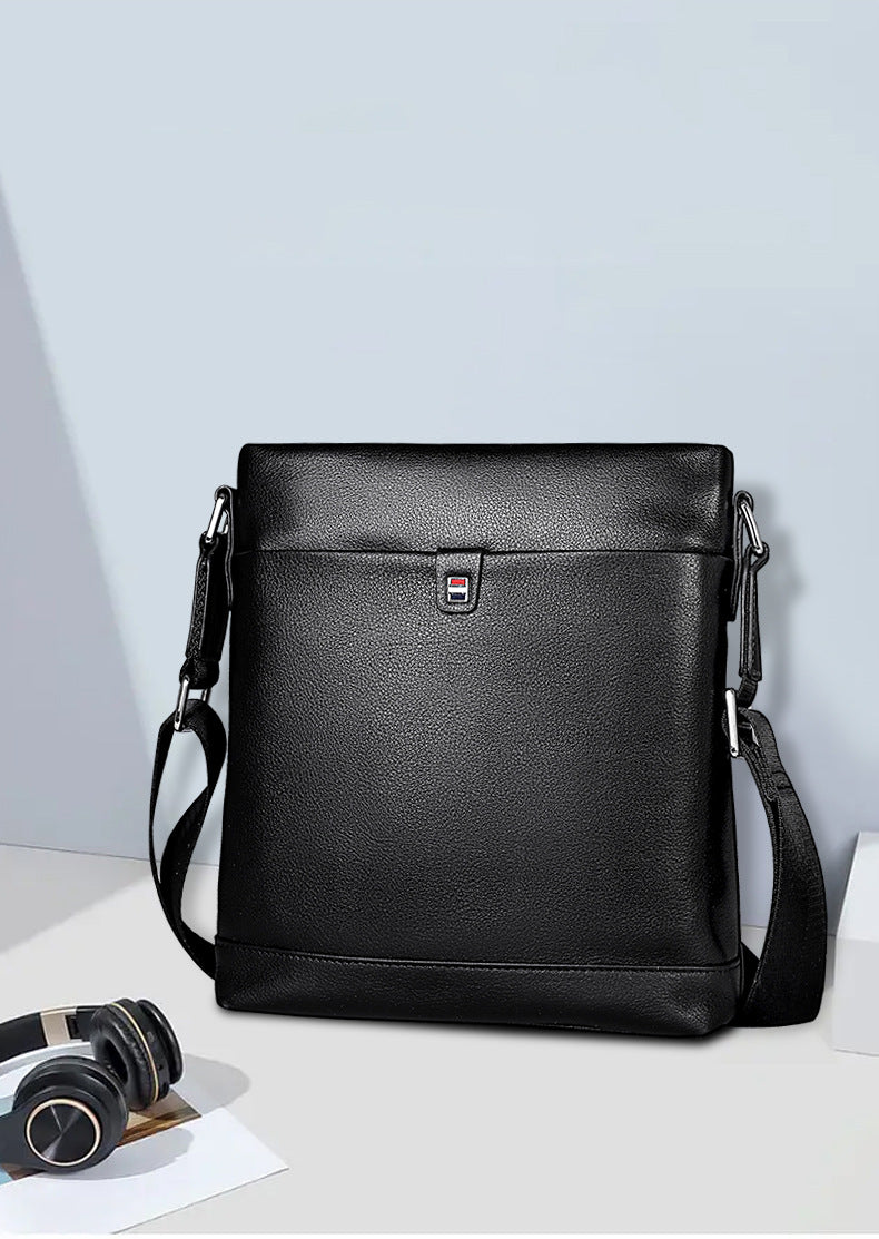 Men's Shoulder Bag Made of Genuine Cowhide Leather Large Capacity Casual Bag for Men