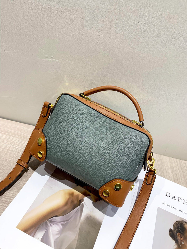 Women's handbag Luxury cowhide bag Genuine leather shoulder bag Crossbody bag Goes with anything