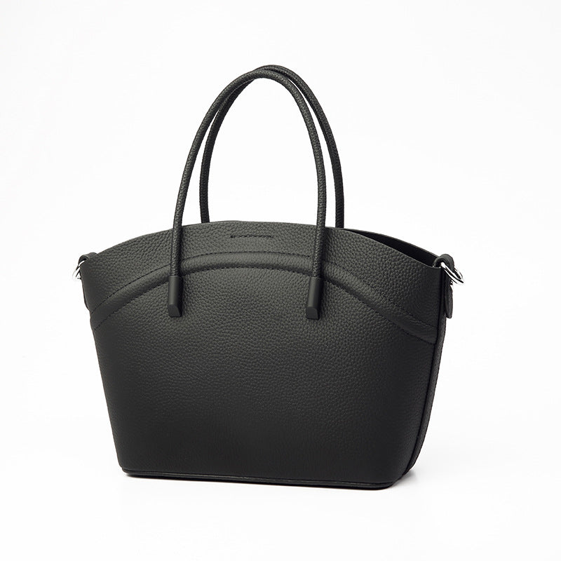 Women's Handbag Seashell Bag Fashionable Diagonal Shoulder Bag Cowhide Handmade Genuine Leather Ladies Bag