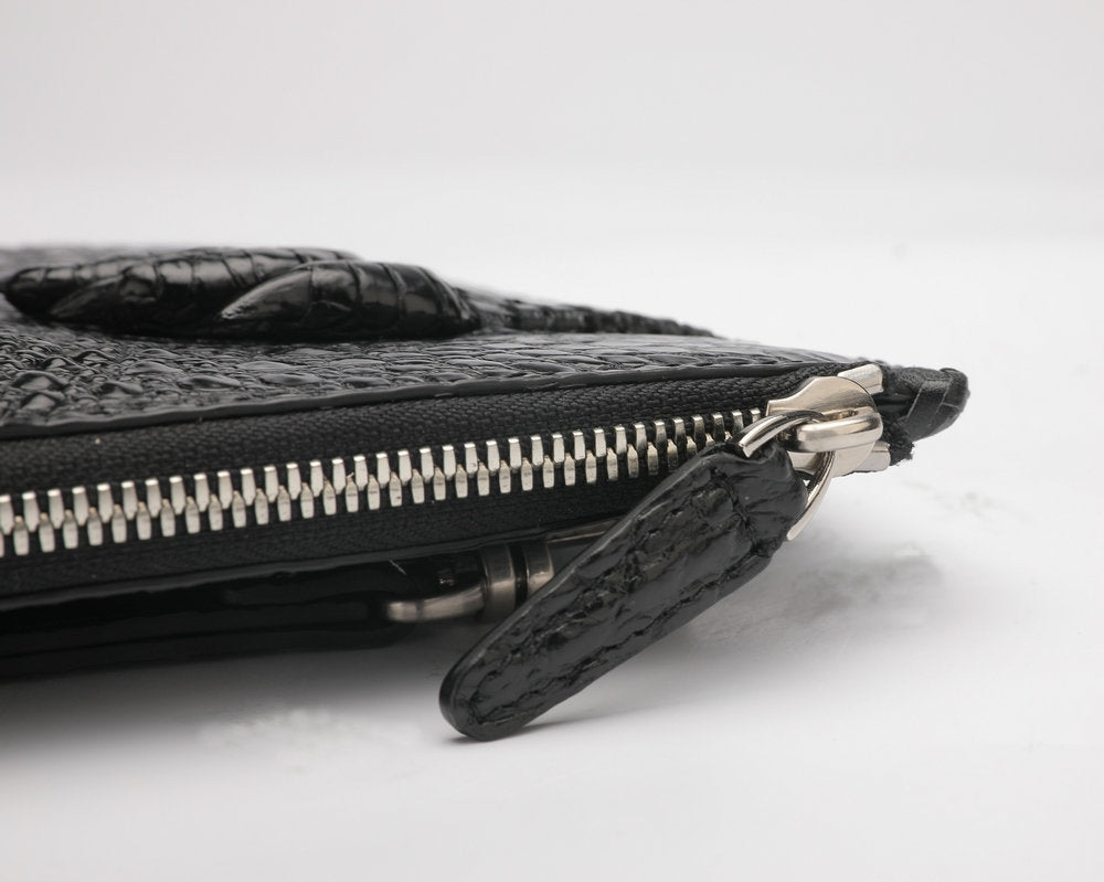 Crocodile Skin Genuine Leather Men's Handbag with Crocodile Claw High Quality Business Casual Men's Bag