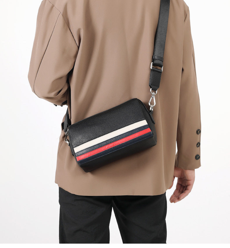 Men's Shoulder Bag Made of Cowhide Genuine Leather Large Capacity Business Casual Fashion Crossbody Bag