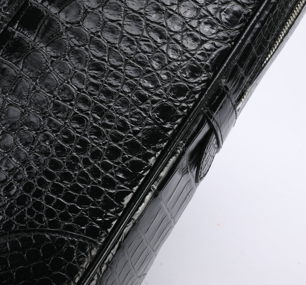 Siamese Crocodile Belly Skin Genuine Leather Men's Briefcase High Quality Men's Office Bag Business Bag File Bag Handbag
