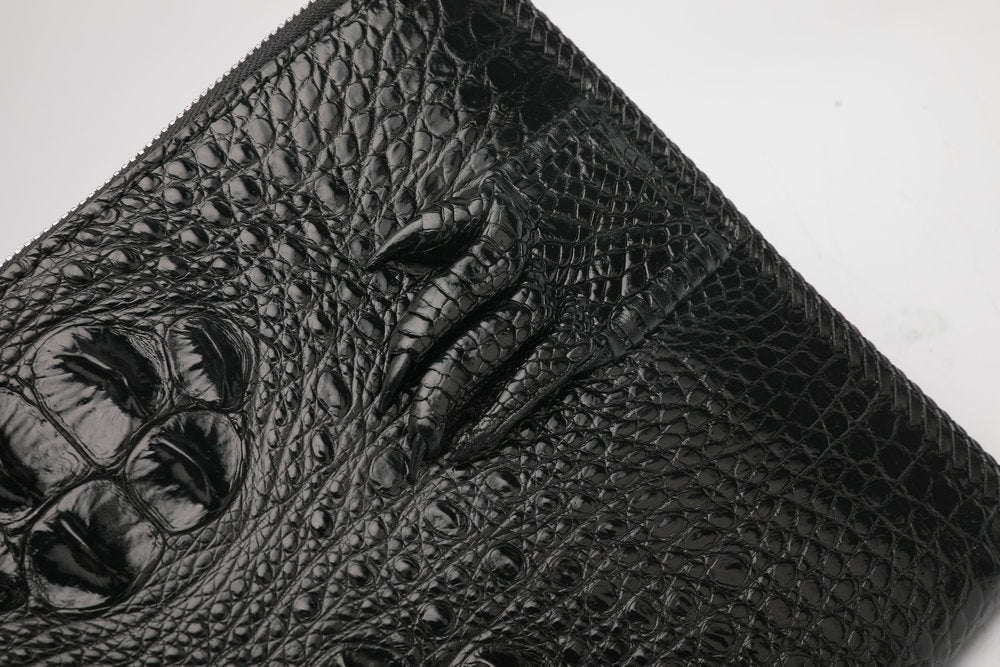 Crocodile Skin Genuine Leather Men's Handbag with Crocodile Claw High Quality Business Casual Men's Bag