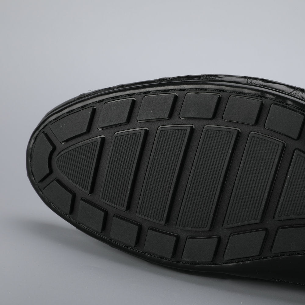 Crocodile Skin Men's Leather Shoes Genuine Leather Moccasins Fashion Casual Men's Shoes