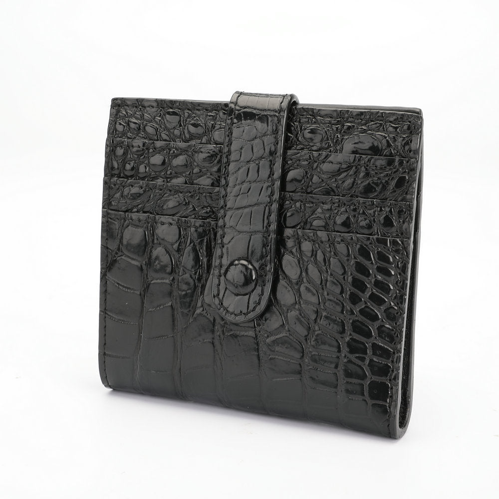 Siamese Crocodile Skin Wallet Men's Short Wallet Genuine Leather Small Lightweight Multifunctional Card Bag Wallet