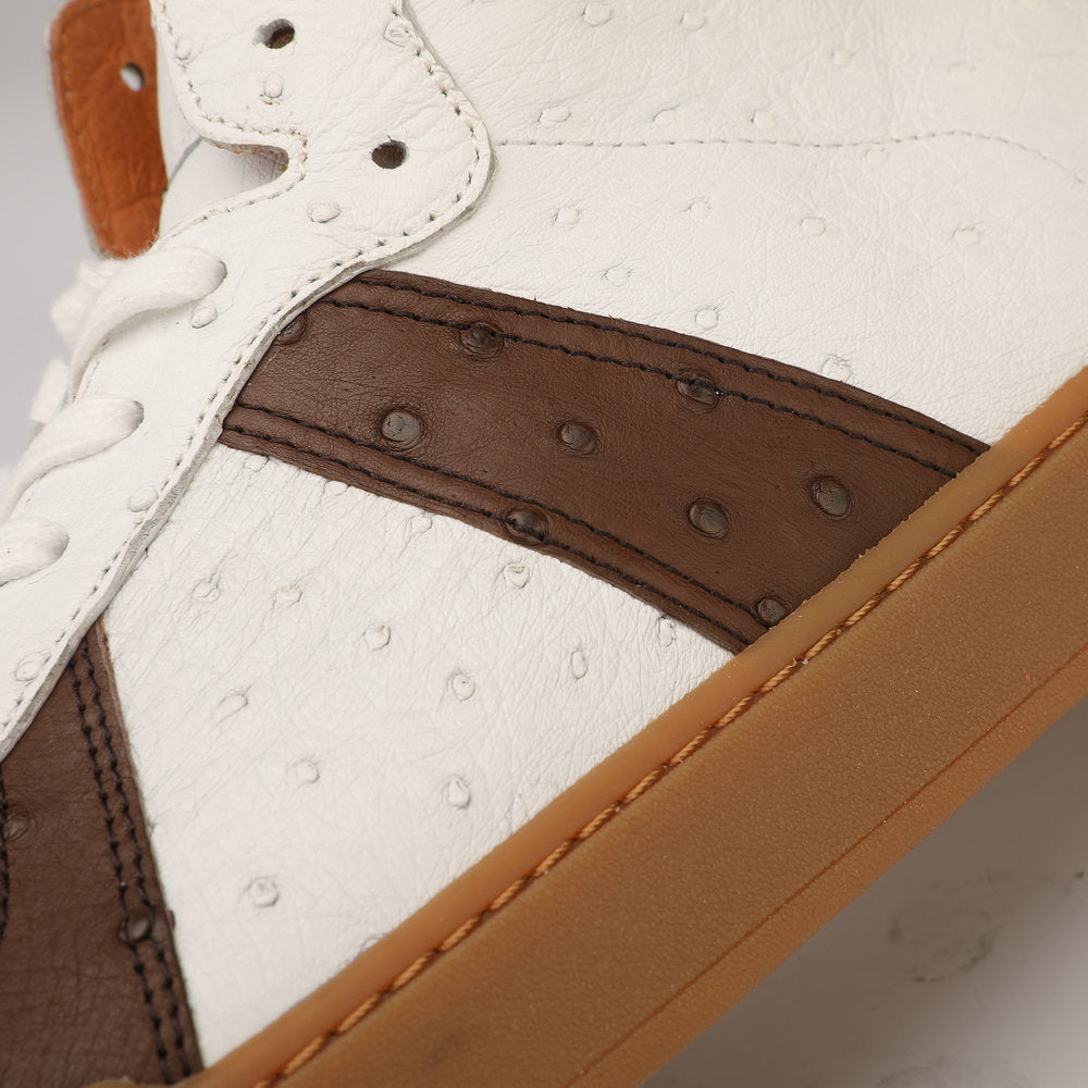 Ostrich skin genuine leather men's shoes fashion casual short boots
