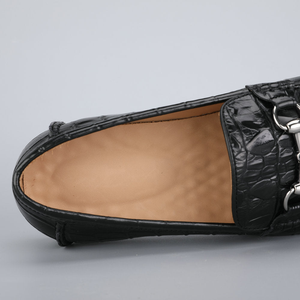 Men's Leather Shoes Crocodile Skin Genuine Leather Moccasins Handmade Casual Men's Shoes