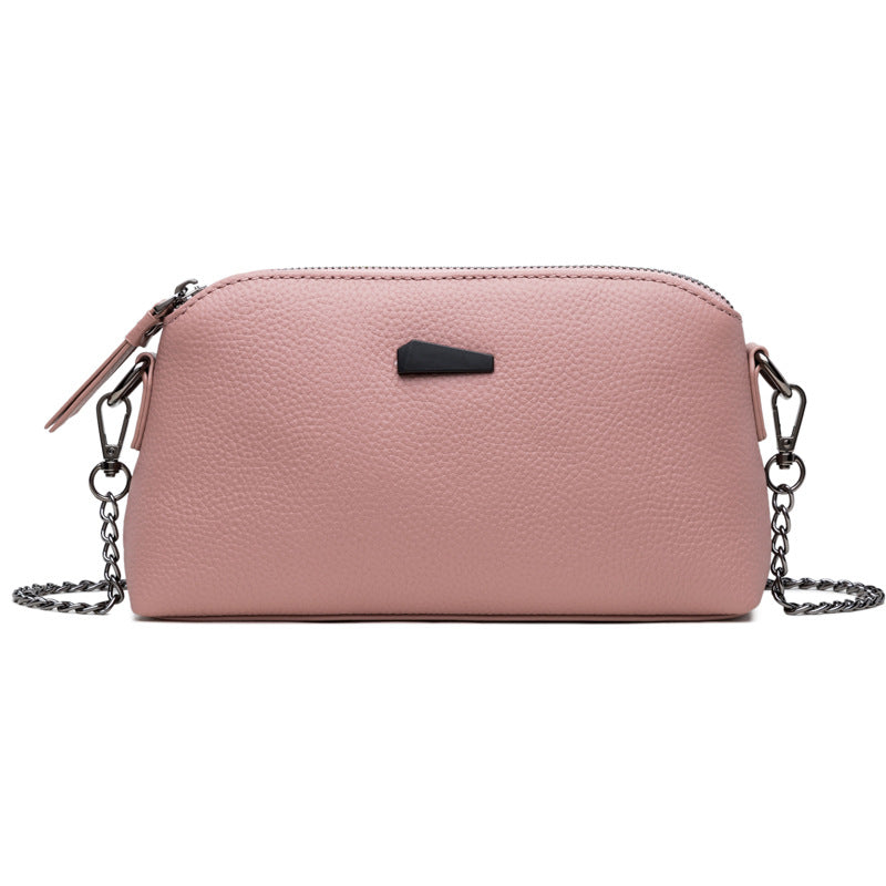 Cowhide Chain Bag Genuine Leather Women's Bag Crossbody Bag Clutch Bag Women's Shoulder Bag Goes with Anything