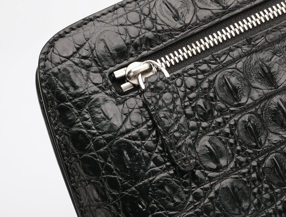 Crocodile Bone Skin Men's Bust Bag Genuine Leather Casual Outdoor Shoulder Bag Crossbody Bag Mini Fashion Waist Bag