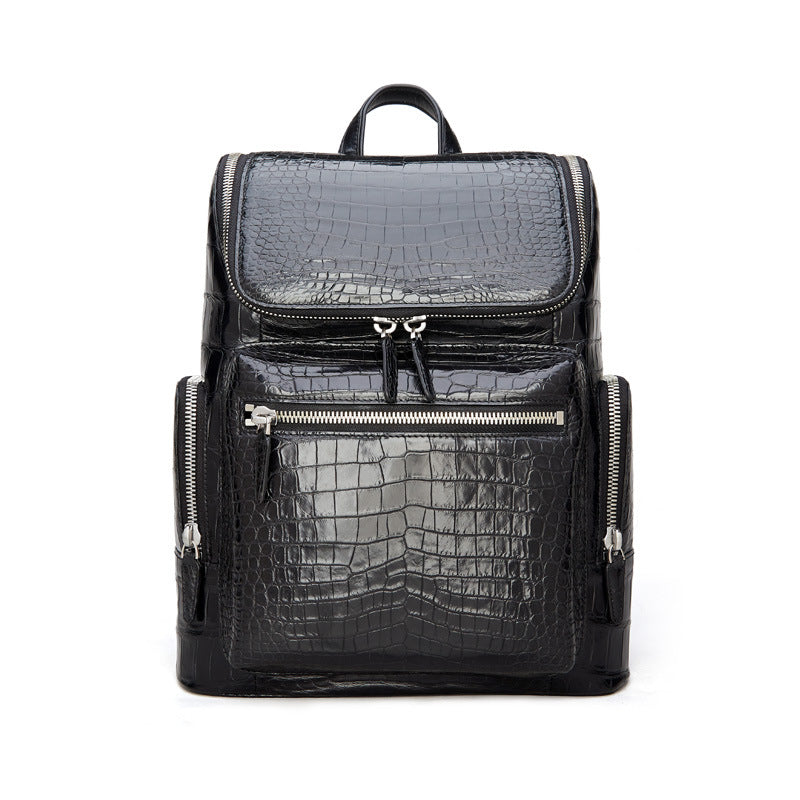 Crocodile Belly Skin Men's Backpack Large Capacity Business Commuting Casual Business Travel Bag