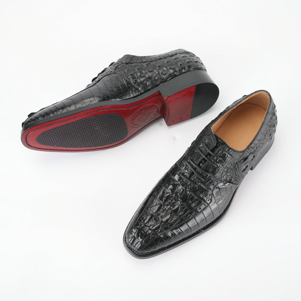 Crocodile skin men's leather shoes genuine leather high quality luxury wedding business formal suit shoes