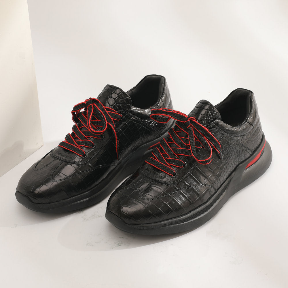 Crocodile Belly Skin Genuine Leather Men's Leather Shoes Sports Casual Shoes