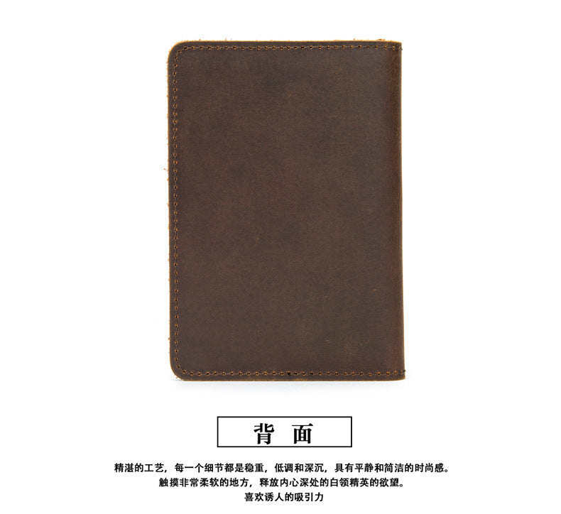 Men's Wallet Cow Leather Large Capacity Card Holder DIY Men's Wallet