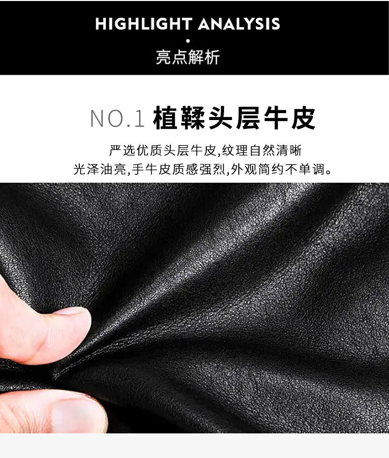 Men's Shoulder Bag Genuine Cowhide Leather Fashion Casual Commuting Crossbody Bag