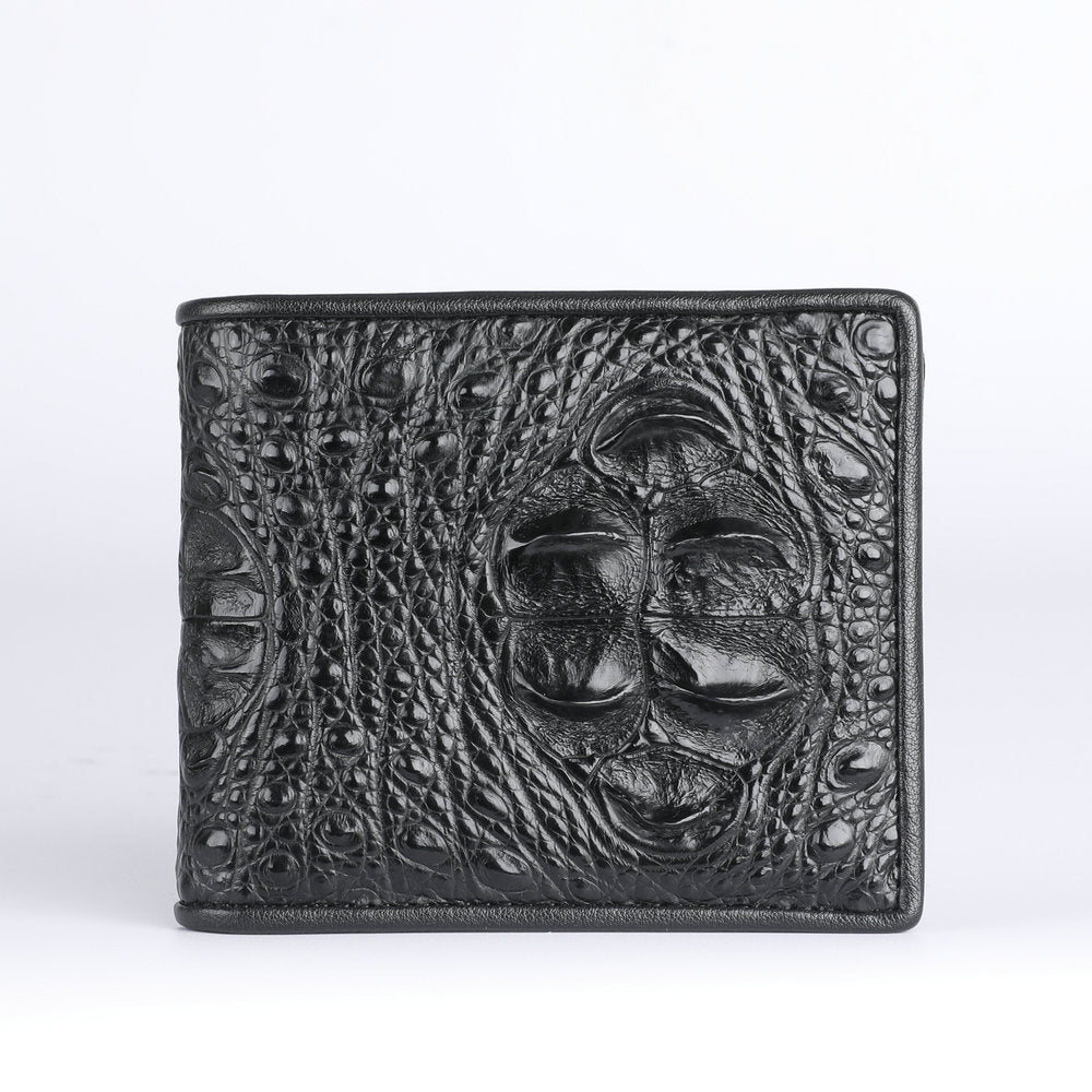 Crocodile Skin Short Wallet Genuine Leather Fashion Business Casual Coin Purse Wallet