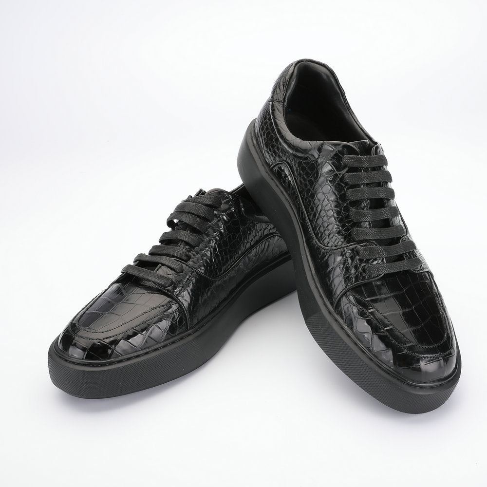 Autumn/Winter New Crocodile Belly Skin Men's Casual Shoes Genuine Leather Leather Shoes Fashion Business Shoes