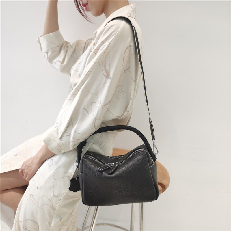 Women's Handbag Retro Genuine Leather Shoulder Bag Cowhide Crossbody Bag Fashion
