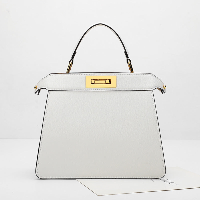 Women's Handbag Commuting Professional Wind Fashion Rock Single Shoulder Bag Genuine Leather Bag