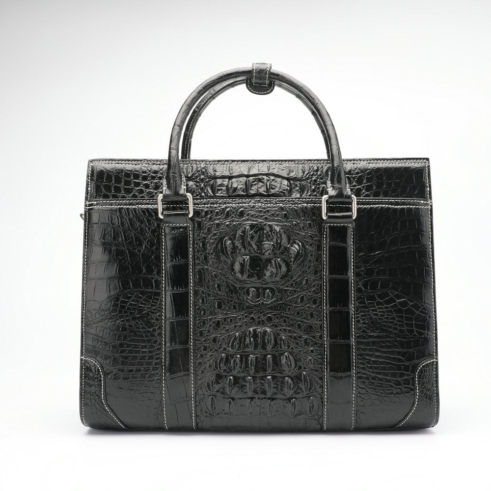Men's briefcase Genuine crocodile leather handbag Business travel bag Office bag File bag Handbag