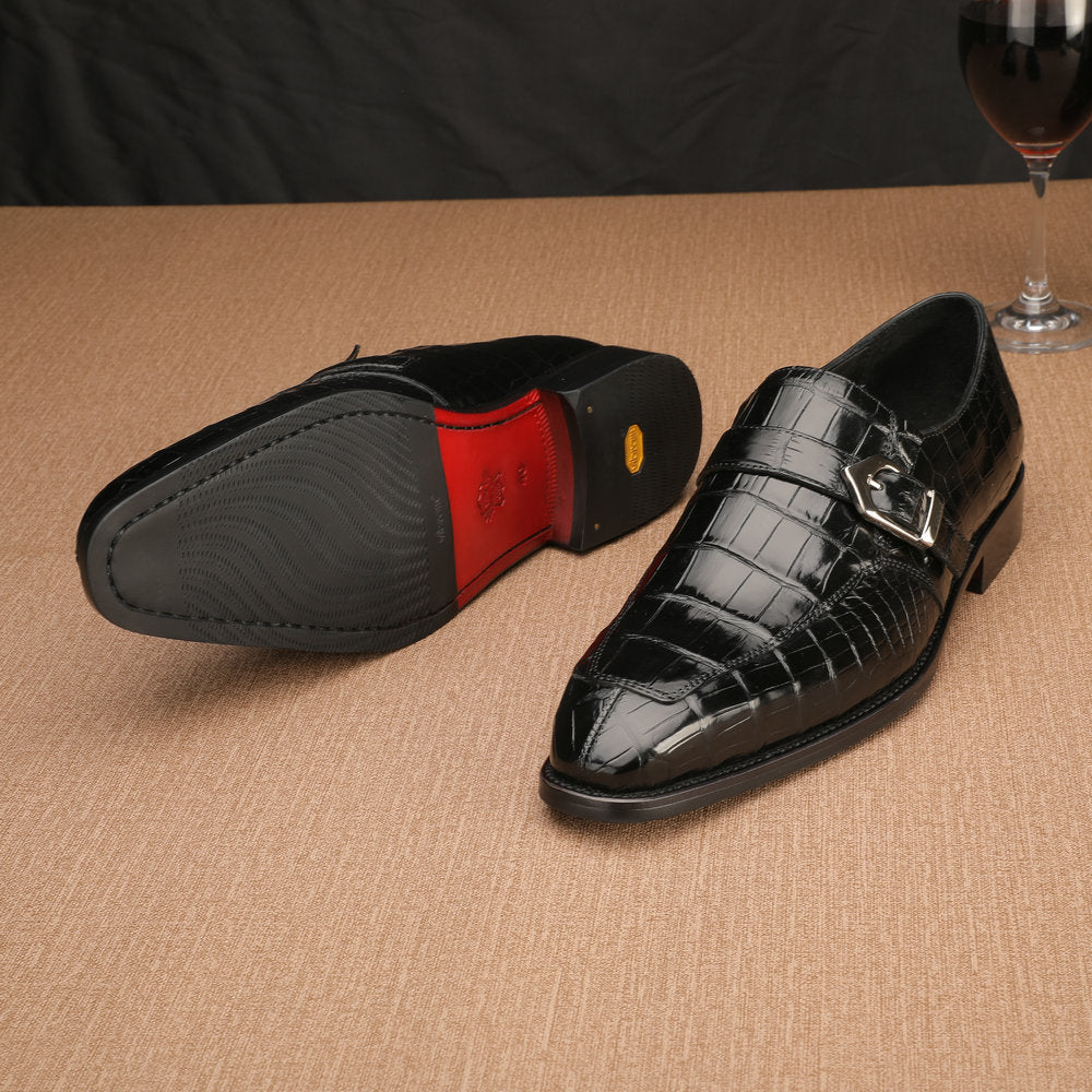 New crocodile skin men's leather shoes, genuine leather, non-slip business shoes