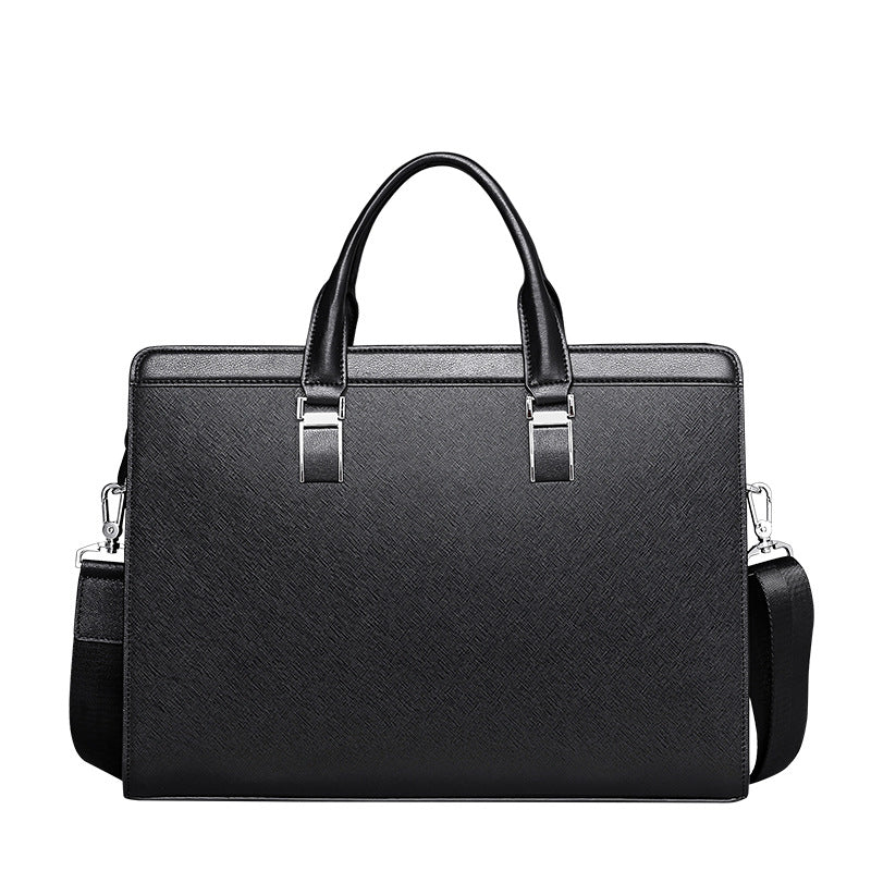Men's handbag cowhide genuine leather computer bag large capacity business briefcase