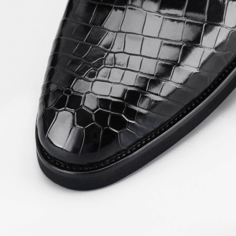 New type Siamese crocodile skin genuine leather men's leather shoes casual business shoes