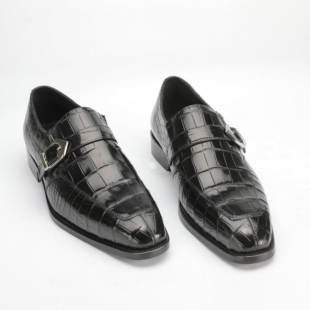 New crocodile skin men's leather shoes, genuine leather, non-slip business shoes