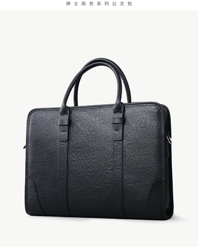 Men's handbag, genuine cowhide leather, handbag, crossbody bag, large capacity computer briefcase