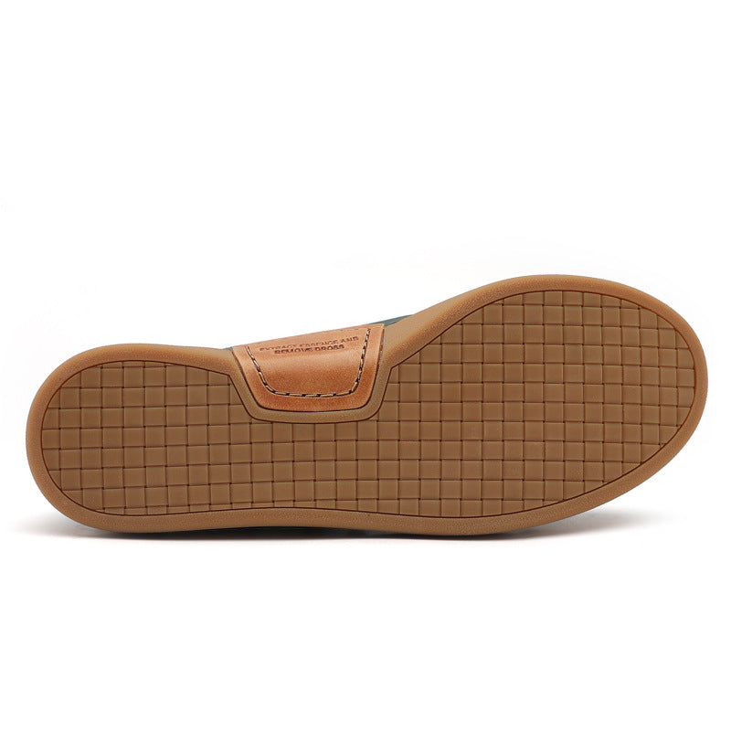 South African Ostrich Skin Genuine Leather Men's Sneakers Sports Casual Shoes Flat Bottom Shoes
