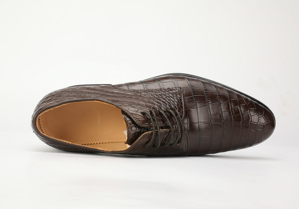 New type Siamese crocodile skin genuine leather men's leather shoes casual business shoes