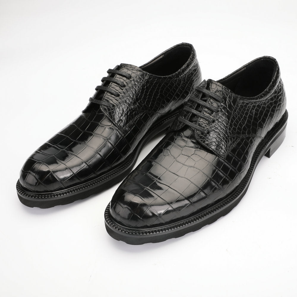 Men's Leather Shoes Genuine Leather Crocodile Belly Skin Anti-slip Wear-resistant Business Shoes Formal Suit Shoes