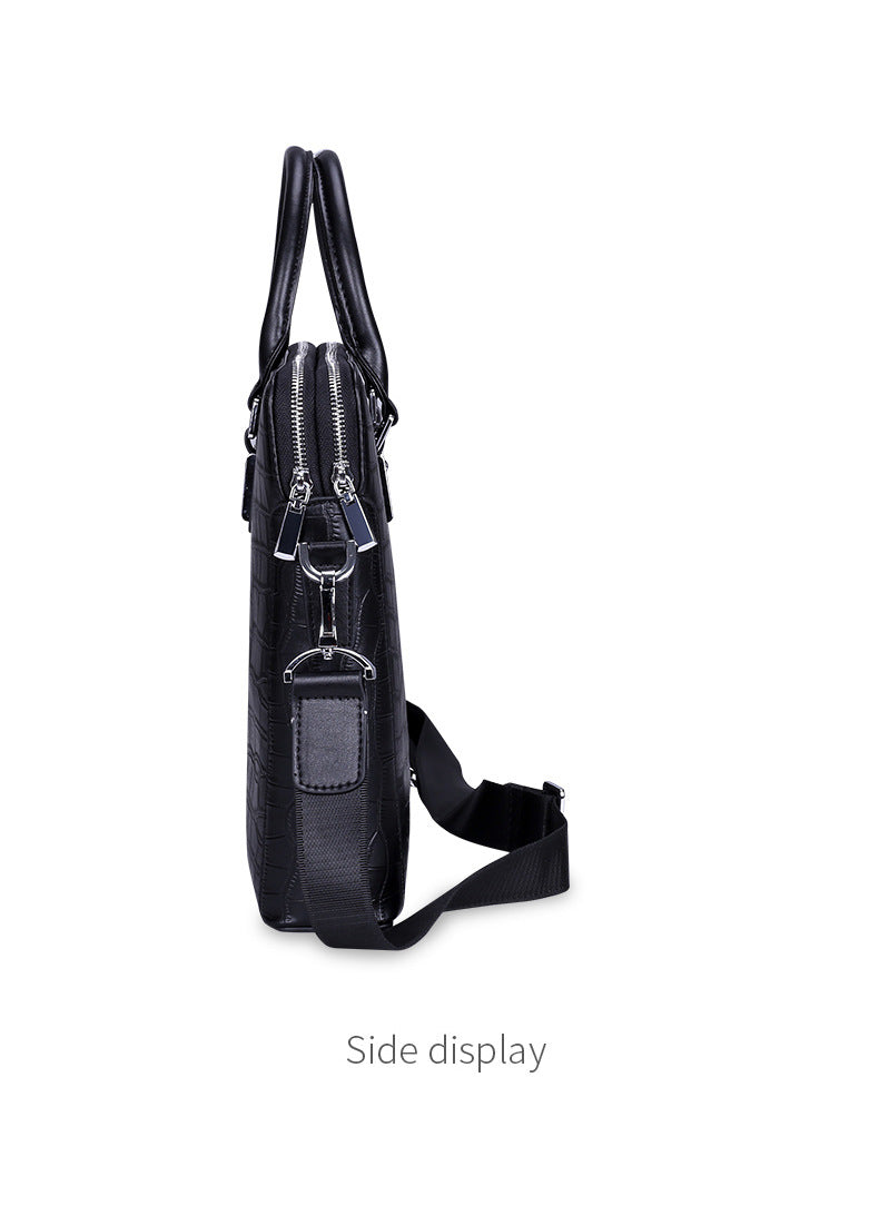 Men's Handbag Fashion Shoulder Bag Genuine Cowhide Leather Computer Bag Business Large Capacity Crossbody Briefcase