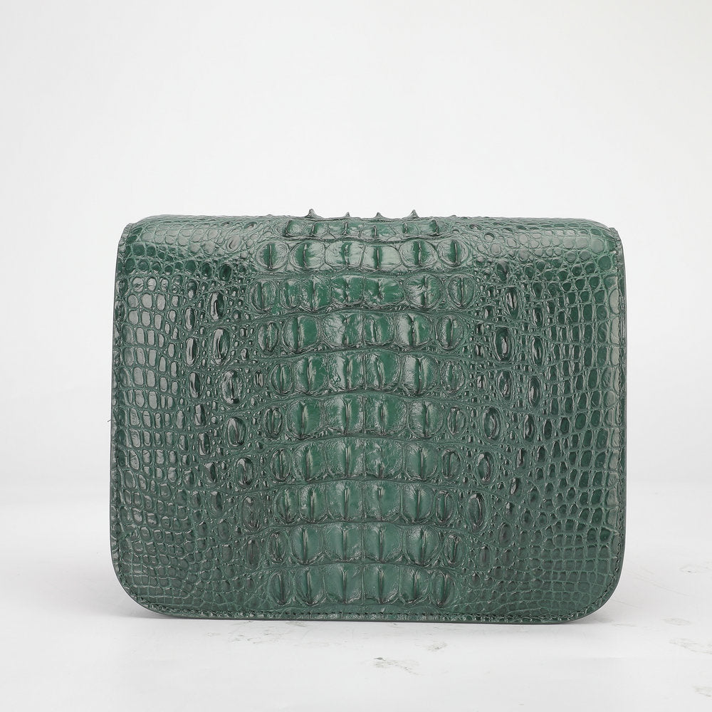 Siamese crocodile skin small square bag tofu bag shoulder bag ladies diagonal shoulder bag