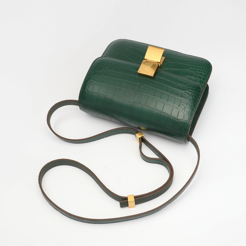 Women's Crossbody Bag Trumpet Siamese Crocodile Skin Shoulder Bag Ryukou