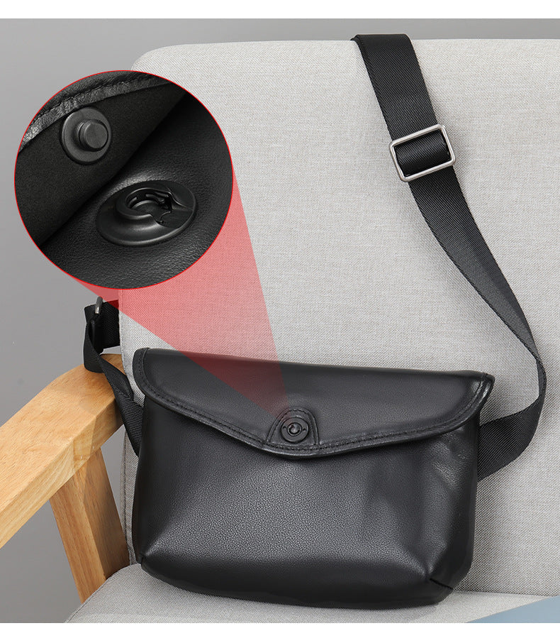 Men's Shoulder Bag Made of Cowskin Genuine Leather High Quality Waterproof Fashion Men Crossbody Bag