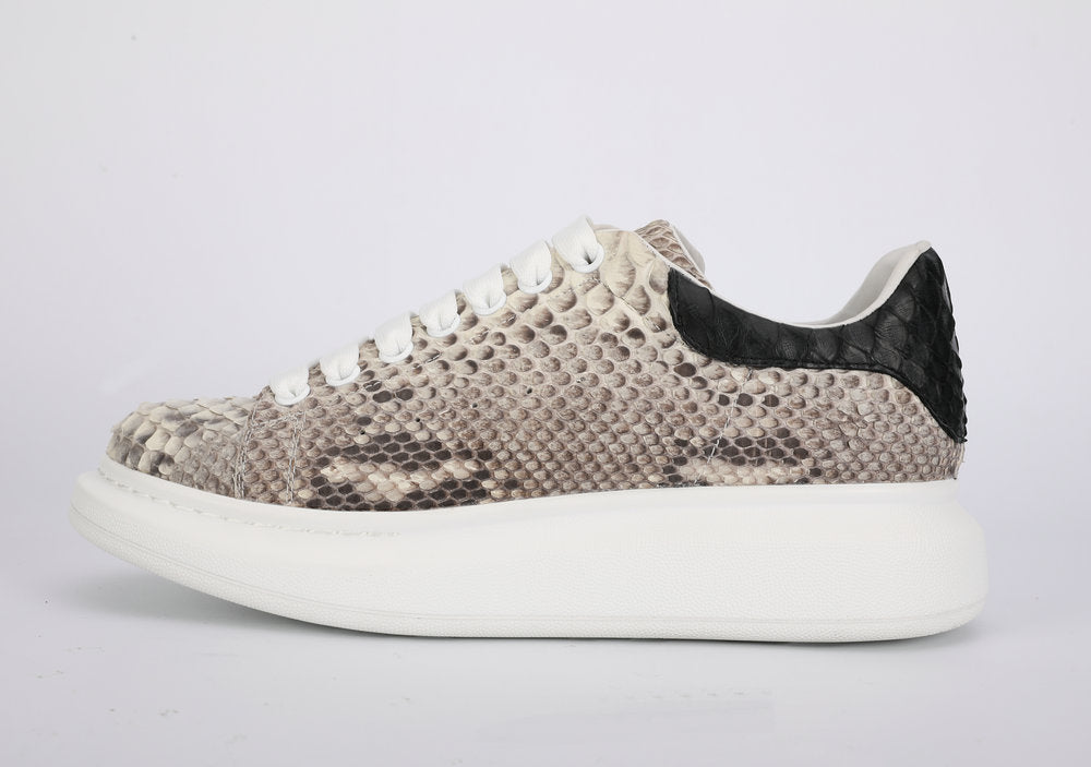 Python Skin Men's Casual Shoes Luxury Excellent Breathability Platform Sneakers Men's Shoes