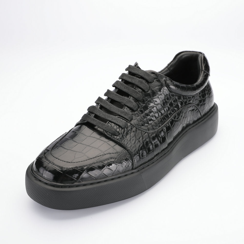 Autumn/Winter New Crocodile Belly Skin Men's Casual Shoes Genuine Leather Leather Shoes Fashion Business Shoes