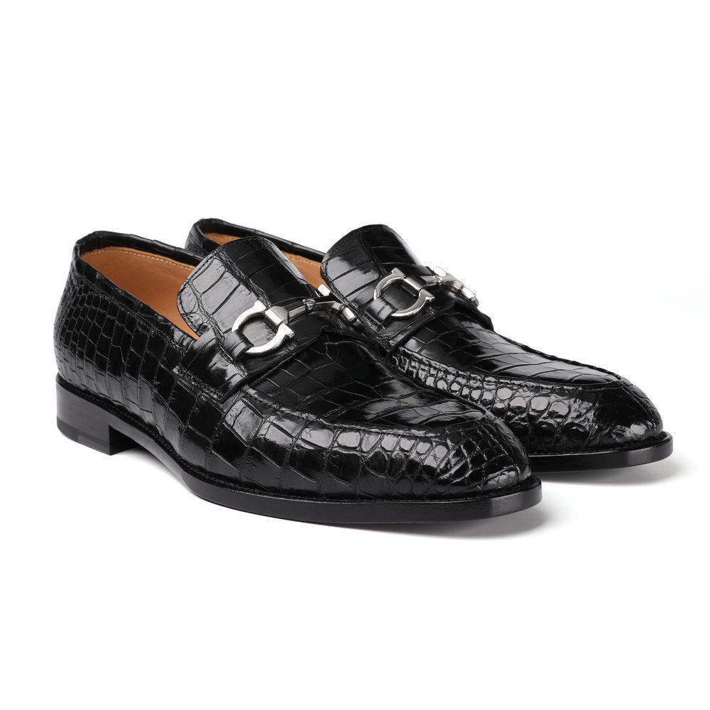 Crocodile skin men's leather shoes genuine leather high quality English style casual business formal suit shoes
