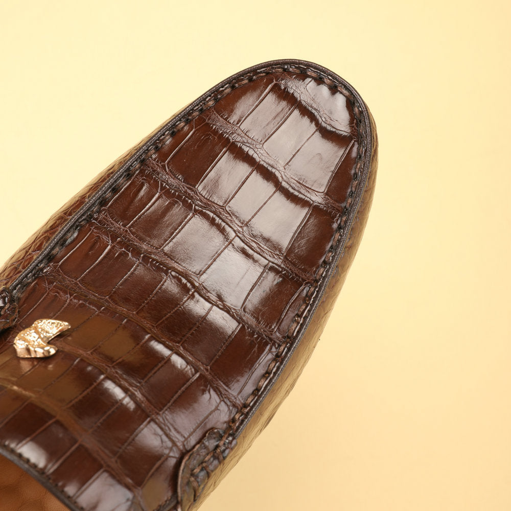 Crocodile leather genuine leather men's moccasins casual leather shoes business men's shoes