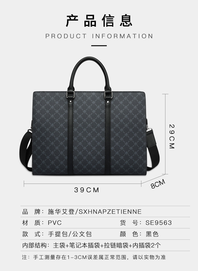 Men's Briefcase Business Business Travel Handbag Crossbody Shoulder Bag Large Capacity Travel Bag Men's Handbag