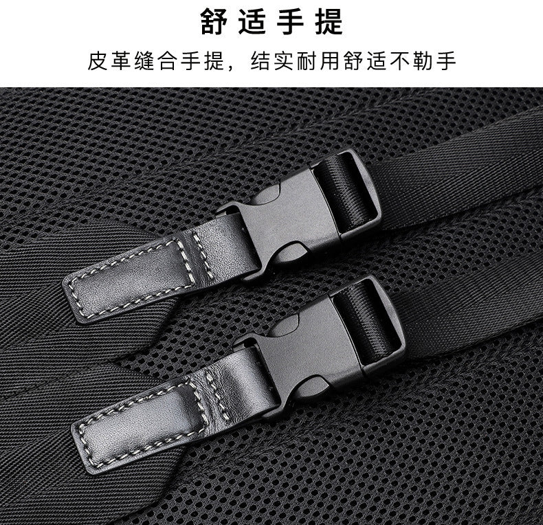 Men's backpack genuine cowhide leather Korean simple fashion casual travel bag computer bag